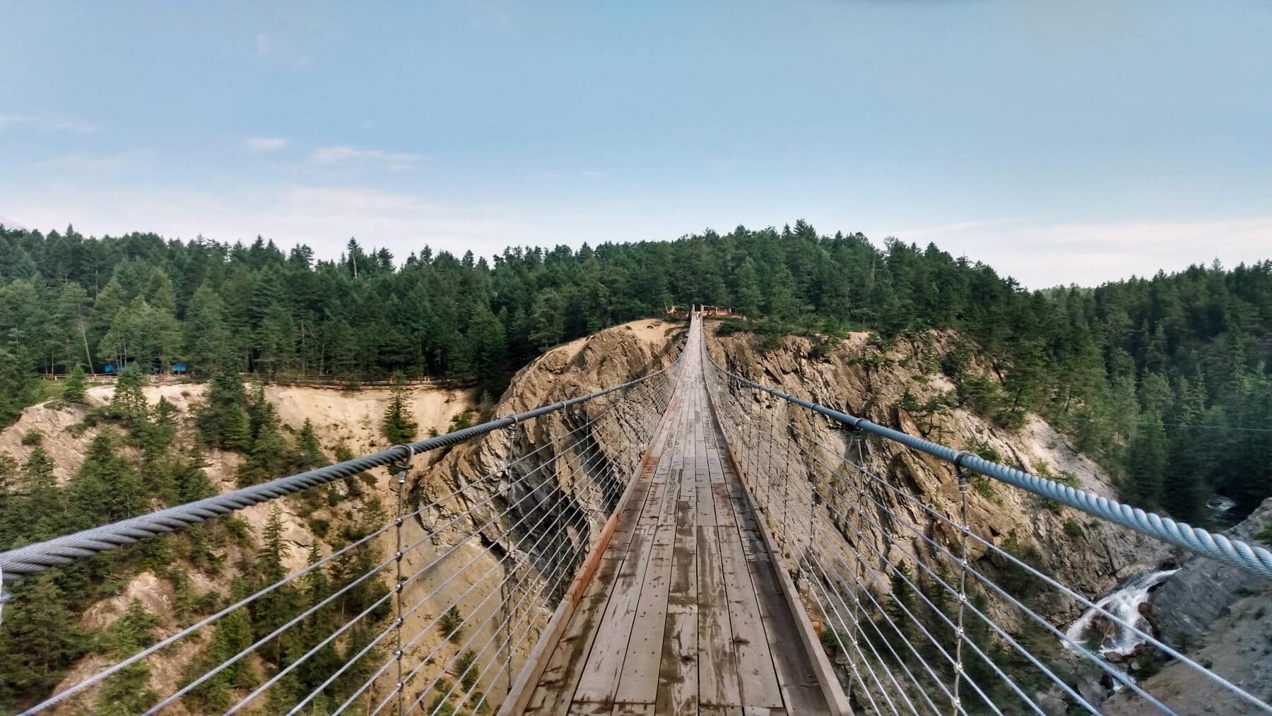 Golden Skybridge suspension bridge near Golden British Columbia