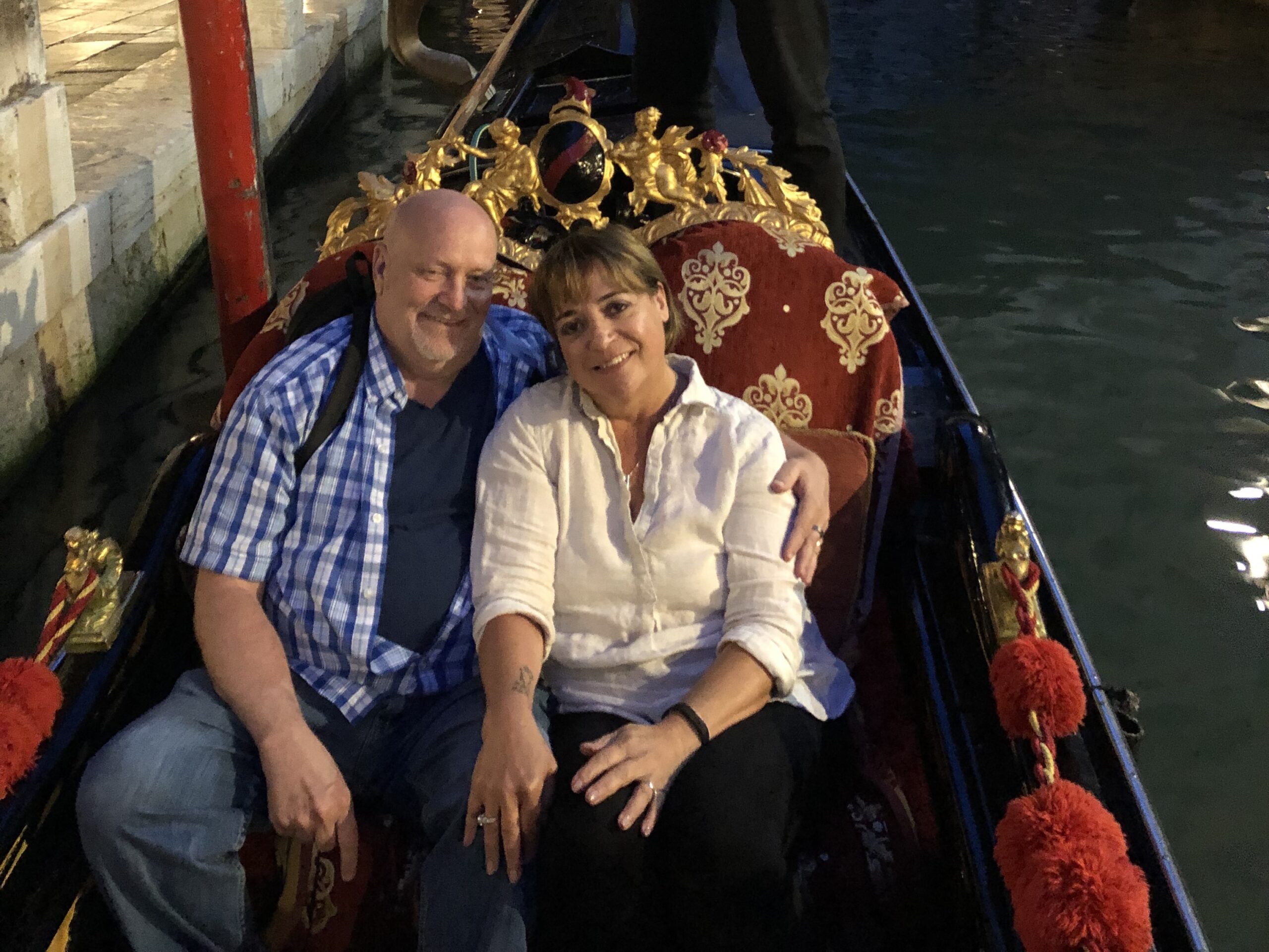 Venice gondola ride during European vacation