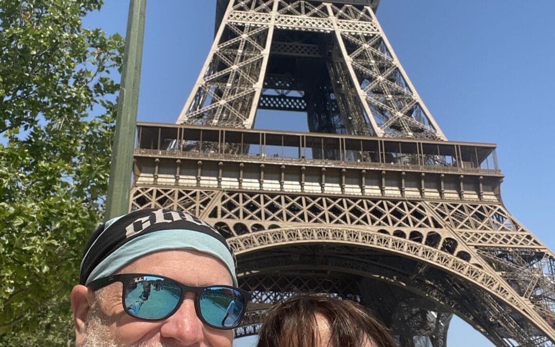 Eiffel Tower in Paris, France on a 48th anniversary trip