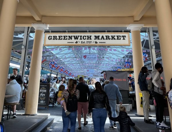 Greenwich Market entrance in London, England