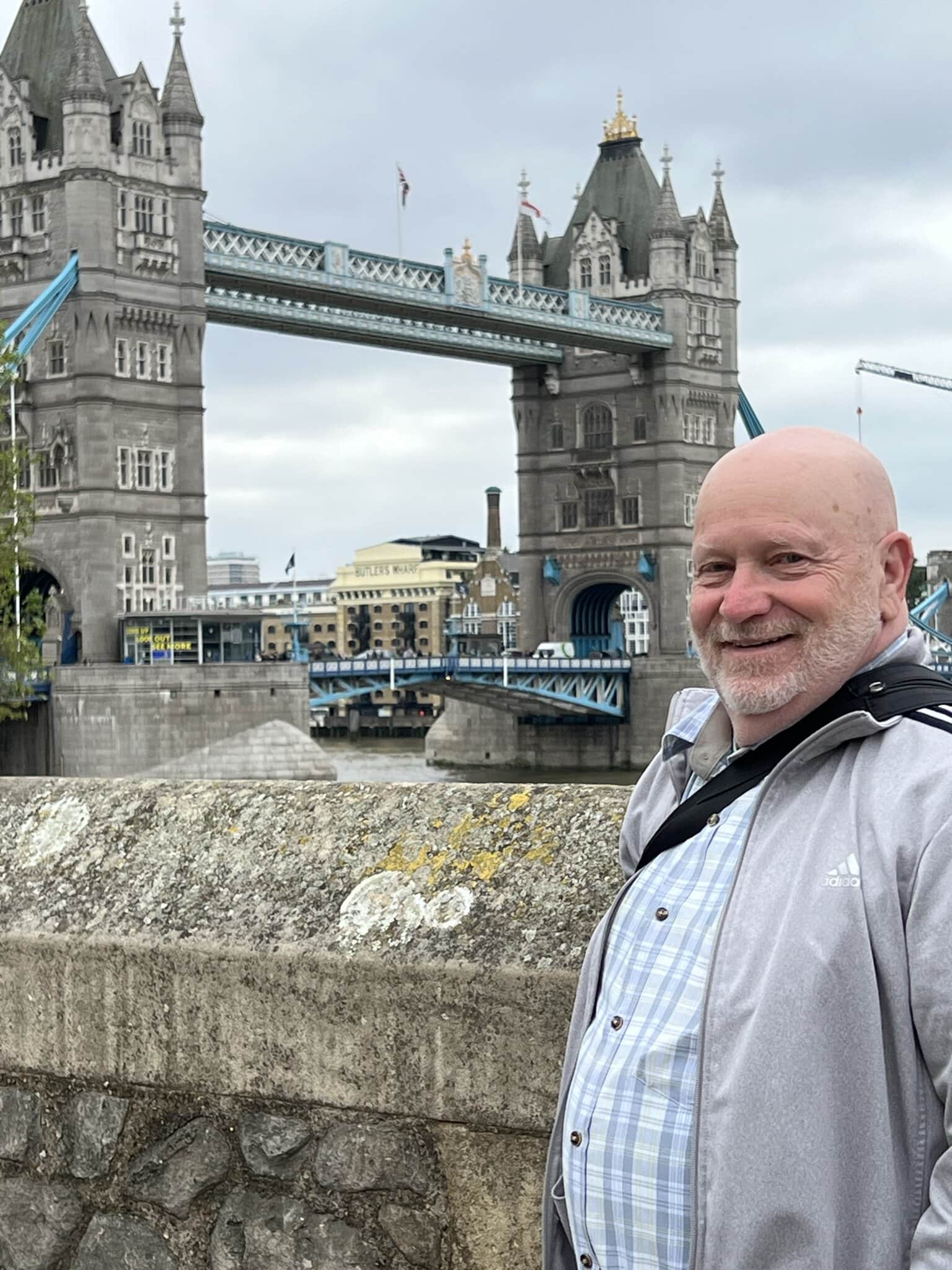Tower Bridge spanning the River Thames in London, England