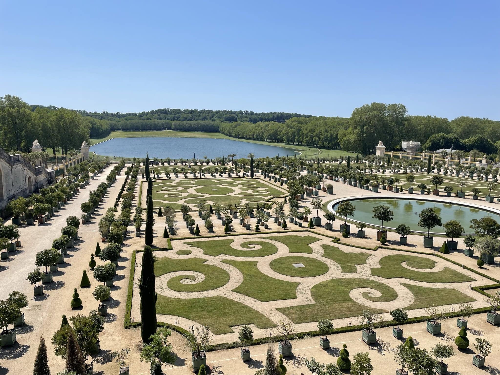 Formal gardens at the Palace of Versailles near Paris, France