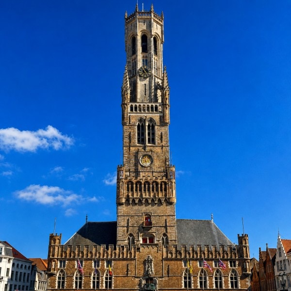 Belfry of Bruges in Belgium representing destination planning and multi-city European travel itineraries