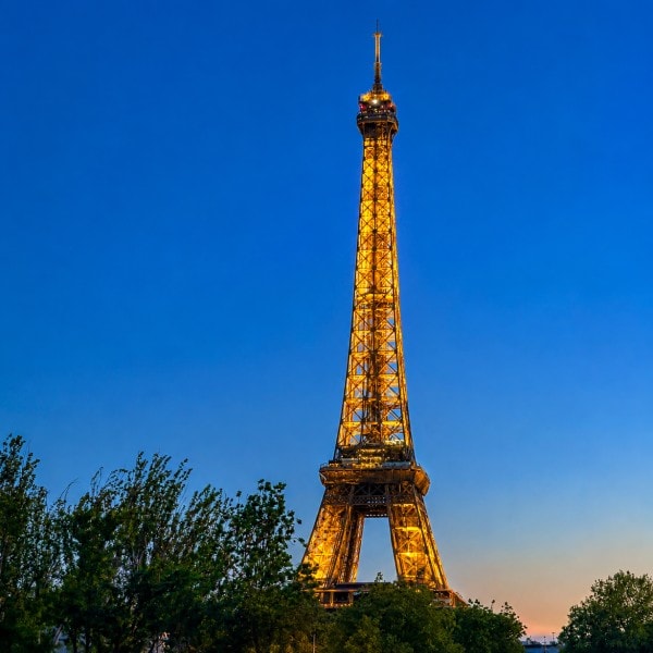 Eiffel Tower in Paris, France, representing anniversary travel and multi-city European trip planning