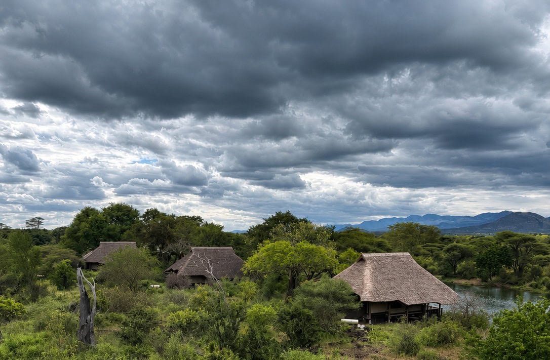 Luxury tents at Finch Hattons in Tsavo West National Park, Kenya