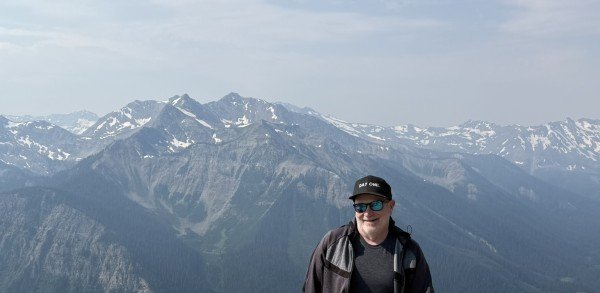 Mountain panorama from Kicking Horse Mountain Resort near Golden, British Columbia