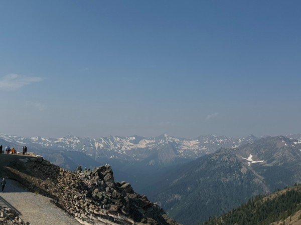 Mountain views from the top of the Kicking Horse gondola near Golden, British Columbia