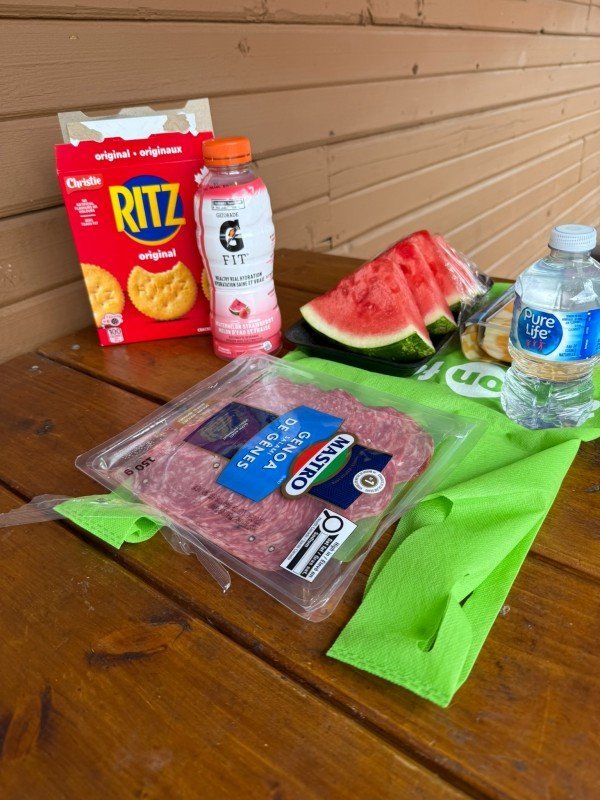 Packed picnic lunch for a day driving the Icefields Parkway