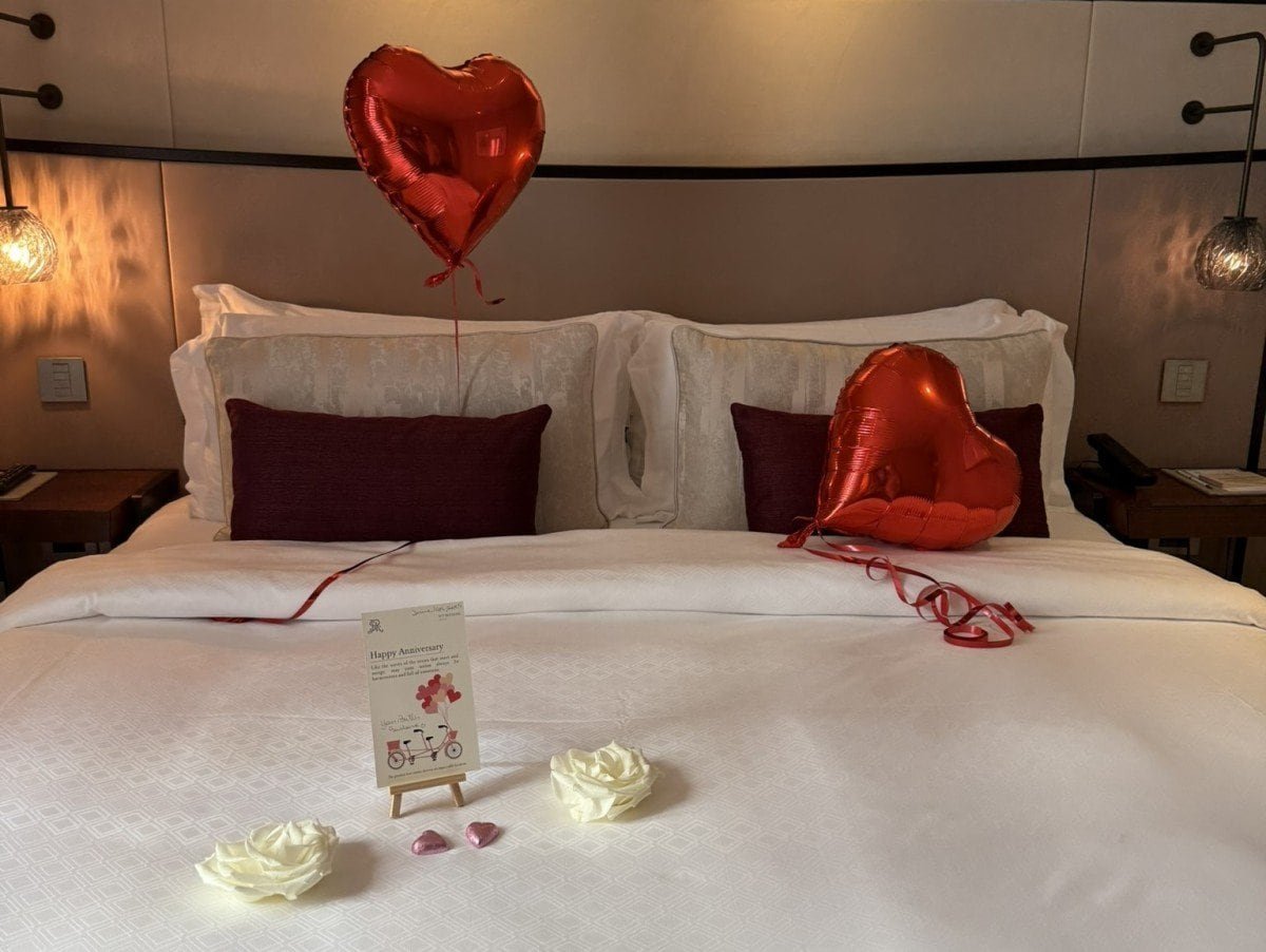Anniversary surprise at the St. Regis during our Europe trip
