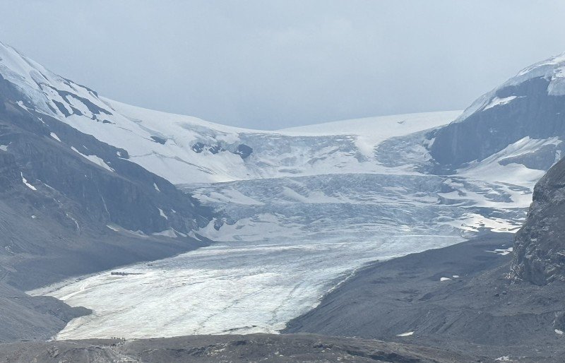 Athabasca Glacier at the Columbia Icefield along the Icefields Parkway