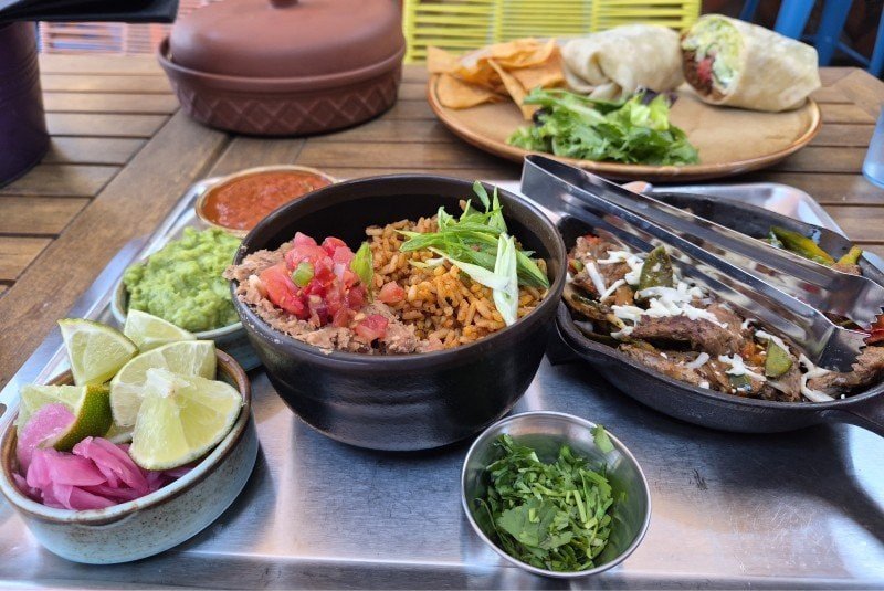 Dinner at El Patio rooftop restaurant in Banff